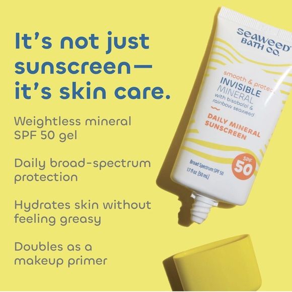 Seaweed Bath Co Invisible Mineral Sunscreen SPF 50 1.7 fl oz / 50 ml NIB - Picture 6 of 9